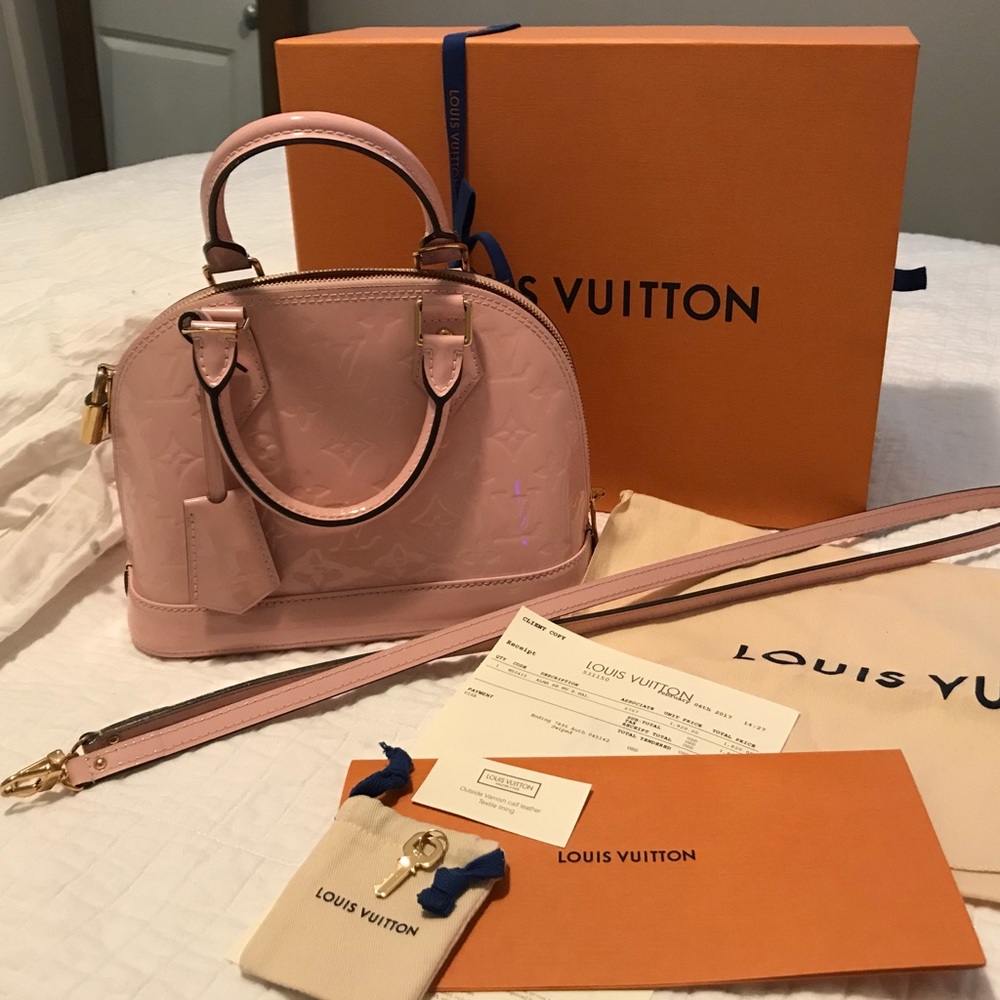 NEW Louis Vuitton Alma BB M50415 Rose Ballerine